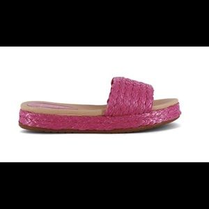 Shu Shop Pink Espadrille Flat Sandal